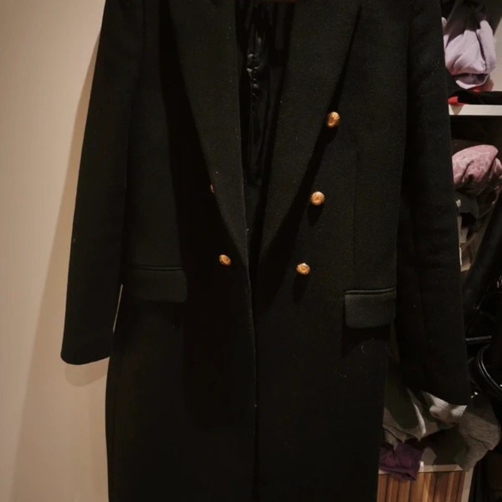 Zara Black Jacket with Gold Accents